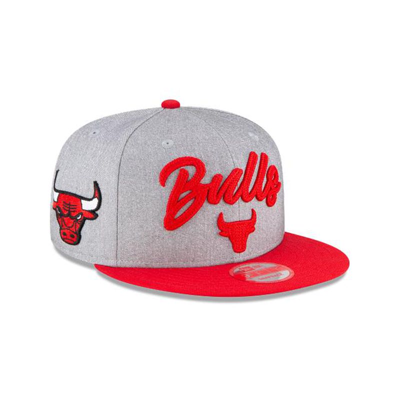 NBA Chicago Bulls Official Draft 9Fifty Snapback (GVD0331) - Grey New Era Caps